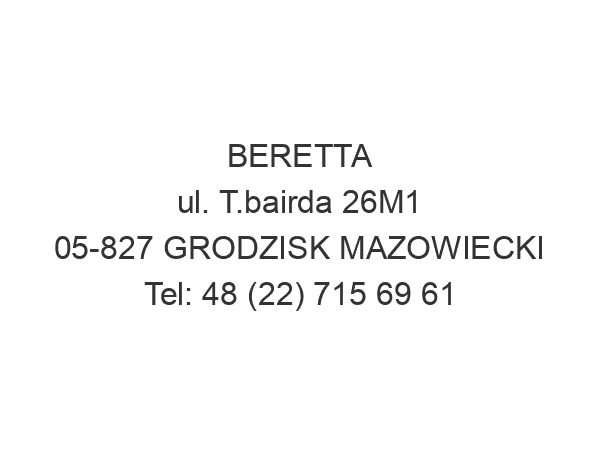 BERETTA ul. T.bairda 26M1 