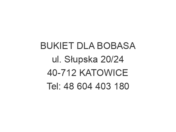 BUKIET DLA BOBASA ul. Słupska 20/24 