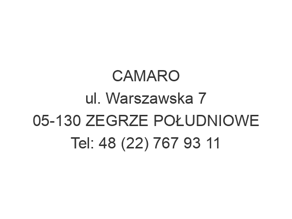 CAMARO ul. Warszawska 7 