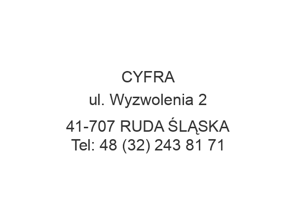 CYFRA ul. Wyzwolenia 2 