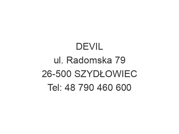 DEVIL ul. Radomska 79 