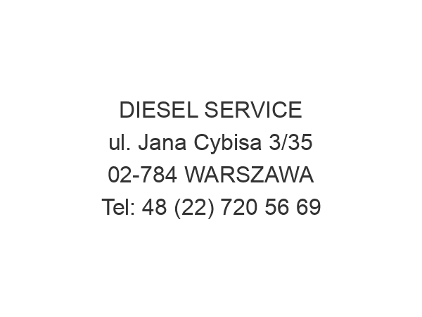 DIESEL SERVICE ul. Jana Cybisa 3/35 