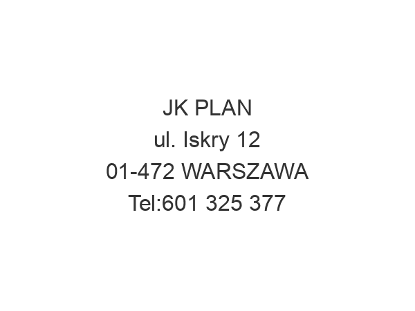 JK PLAN ul. Iskry 12 