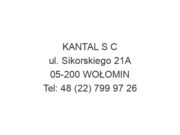 KANTAL S C ul. Sikorskiego 21A 