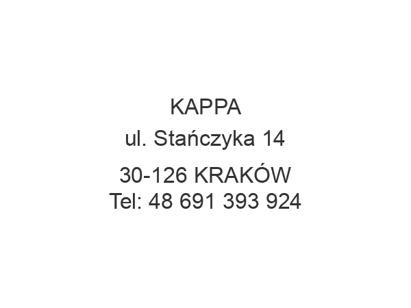 KAPPA ul. Stańczyka 14 