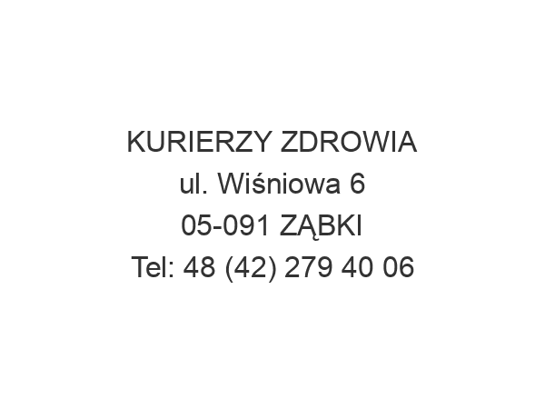 KURIERZY ZDROWIA ul. Wiśniowa 6 