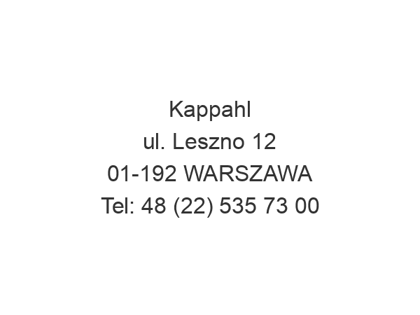 Kappahl ul. Leszno 12 