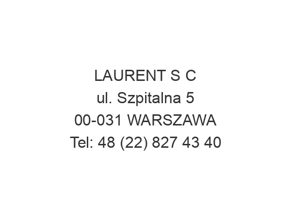 LAURENT S C ul. Szpitalna 5 