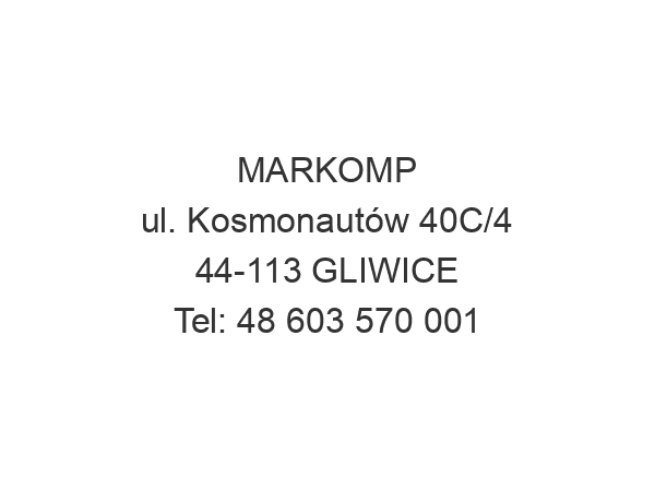 MARKOMP ul. Kosmonautów 40C/4 