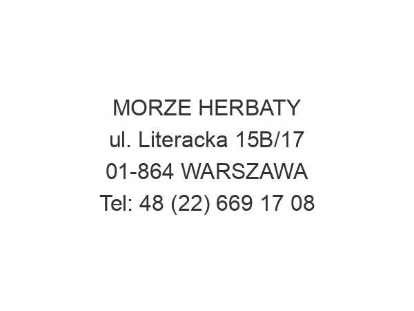 MORZE HERBATY ul. Literacka 15B/17 