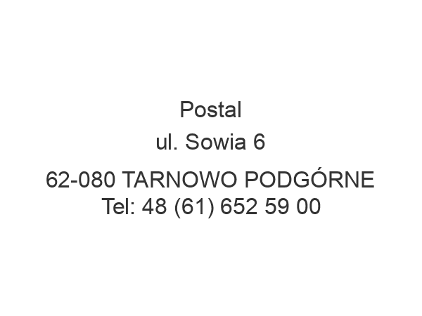 Postal ul. Sowia 6 