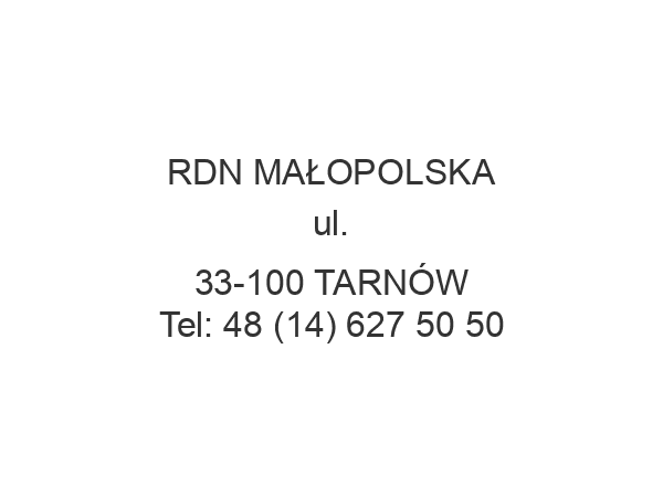 RDN MAŁOPOLSKA ul. 