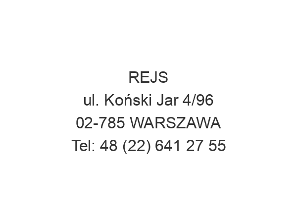 REJS ul. Koński Jar 4/96 