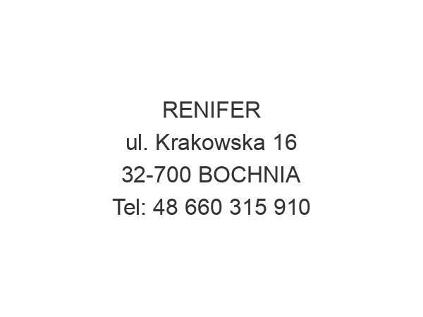 RENIFER ul. Krakowska 16 