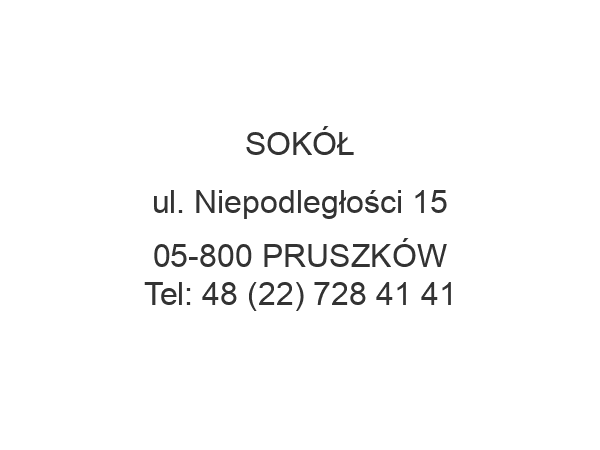 SOKÓŁ ul. Niepodległości 15 