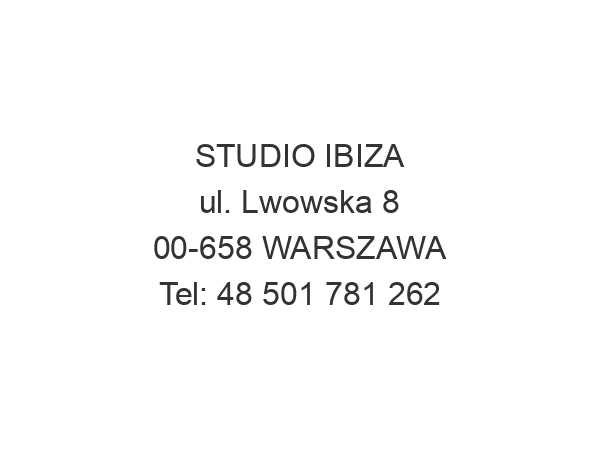 STUDIO IBIZA ul. Lwowska 8 