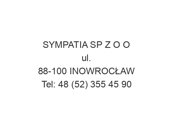 SYMPATIA SP Z O O ul. 