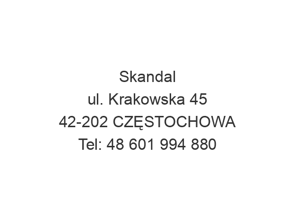 Skandal ul. Krakowska 45 