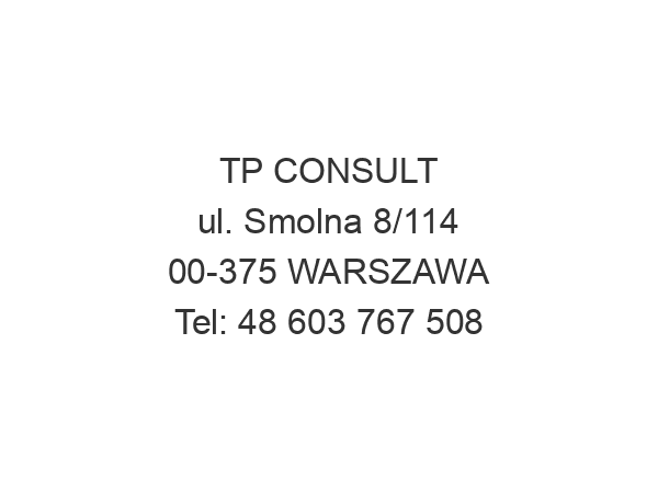 TP CONSULT ul. Smolna 8/114 