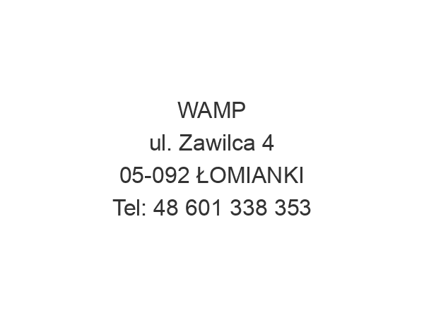 WAMP ul. Zawilca 4 