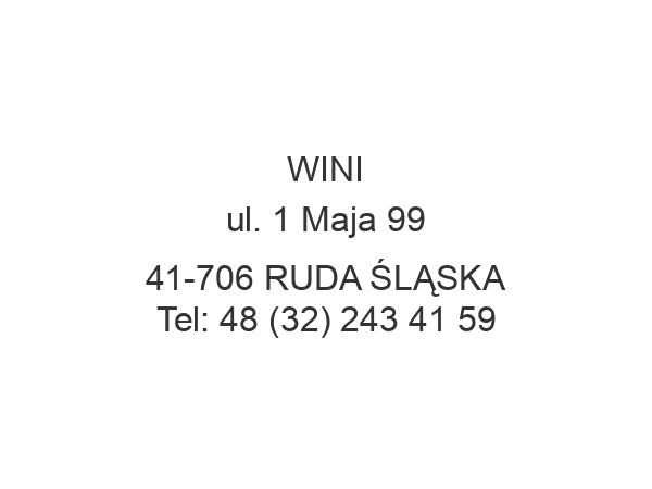 WINI ul. 1 Maja 99 