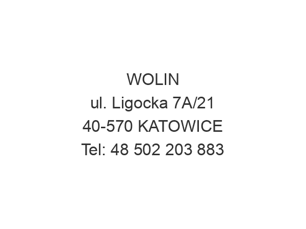 WOLIN ul. Ligocka 7A/21 